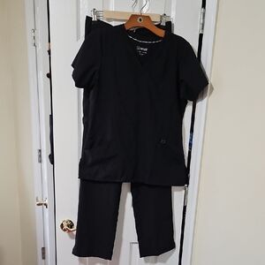 Women's Wink Black Scrub Set